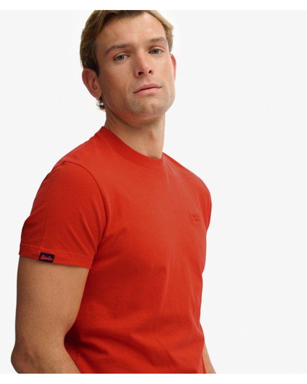 Superdry Red & Co Essential Logo T-shirt for men