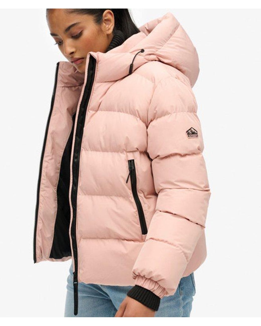Superdry Blue & Co Hooded Sports Puffer Jacket