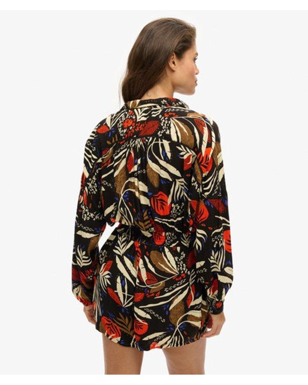 Superdry Brown Vintage Beach Playsuit