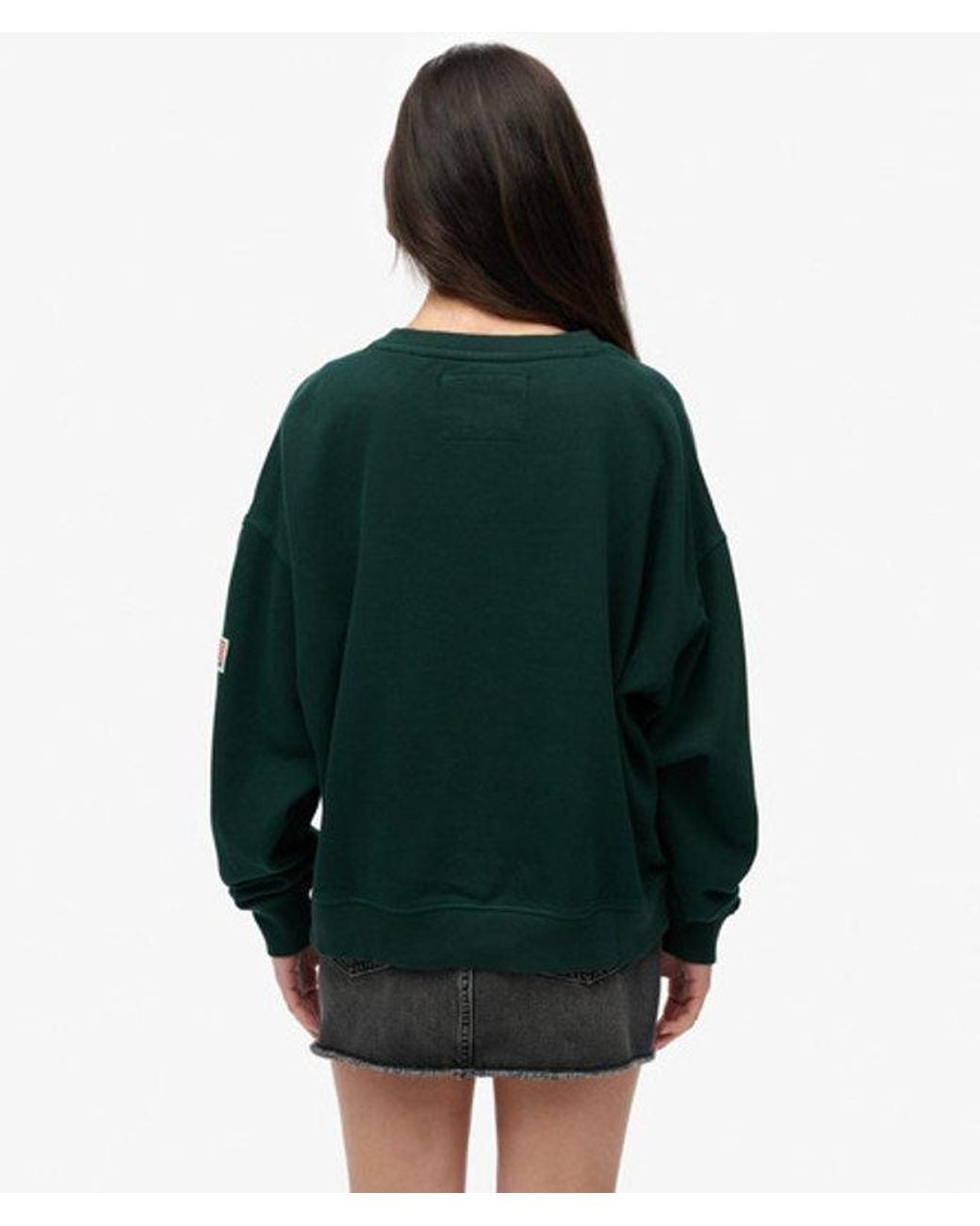 Superdry Green & Co Athletic Essentials Relaxed Crew Sweatshirt
