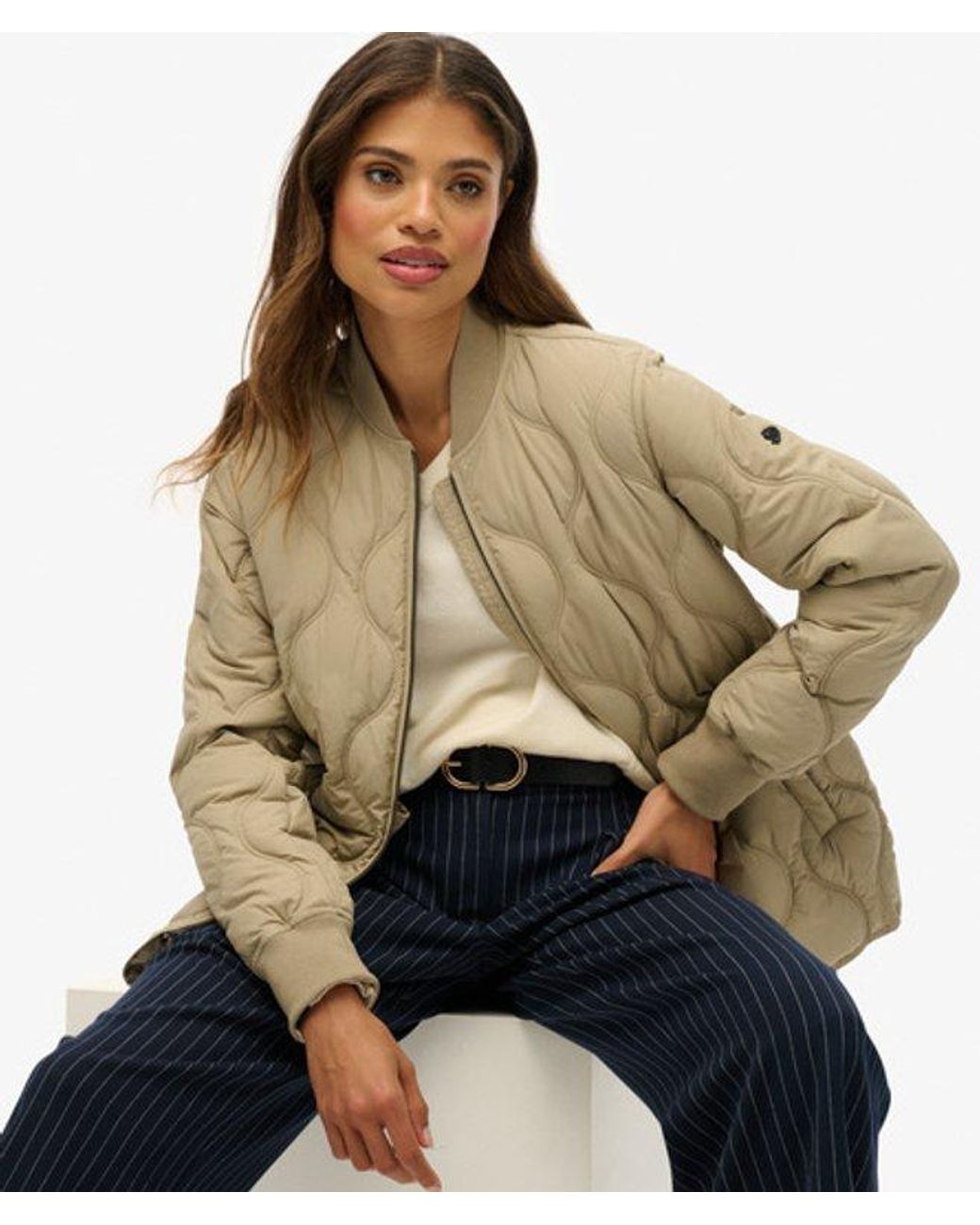 Superdry Natural Short Quilted Liner Jacket