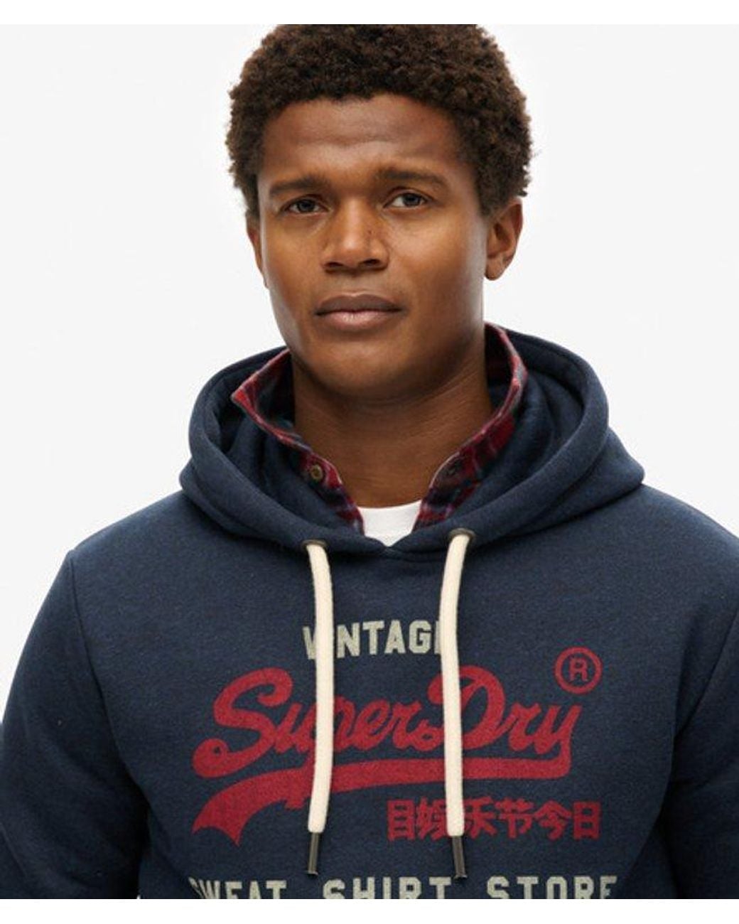 Superdry Heritage Hoodie Met Vintage Logo En Relaxte Pasvorm in het Blue voor heren
