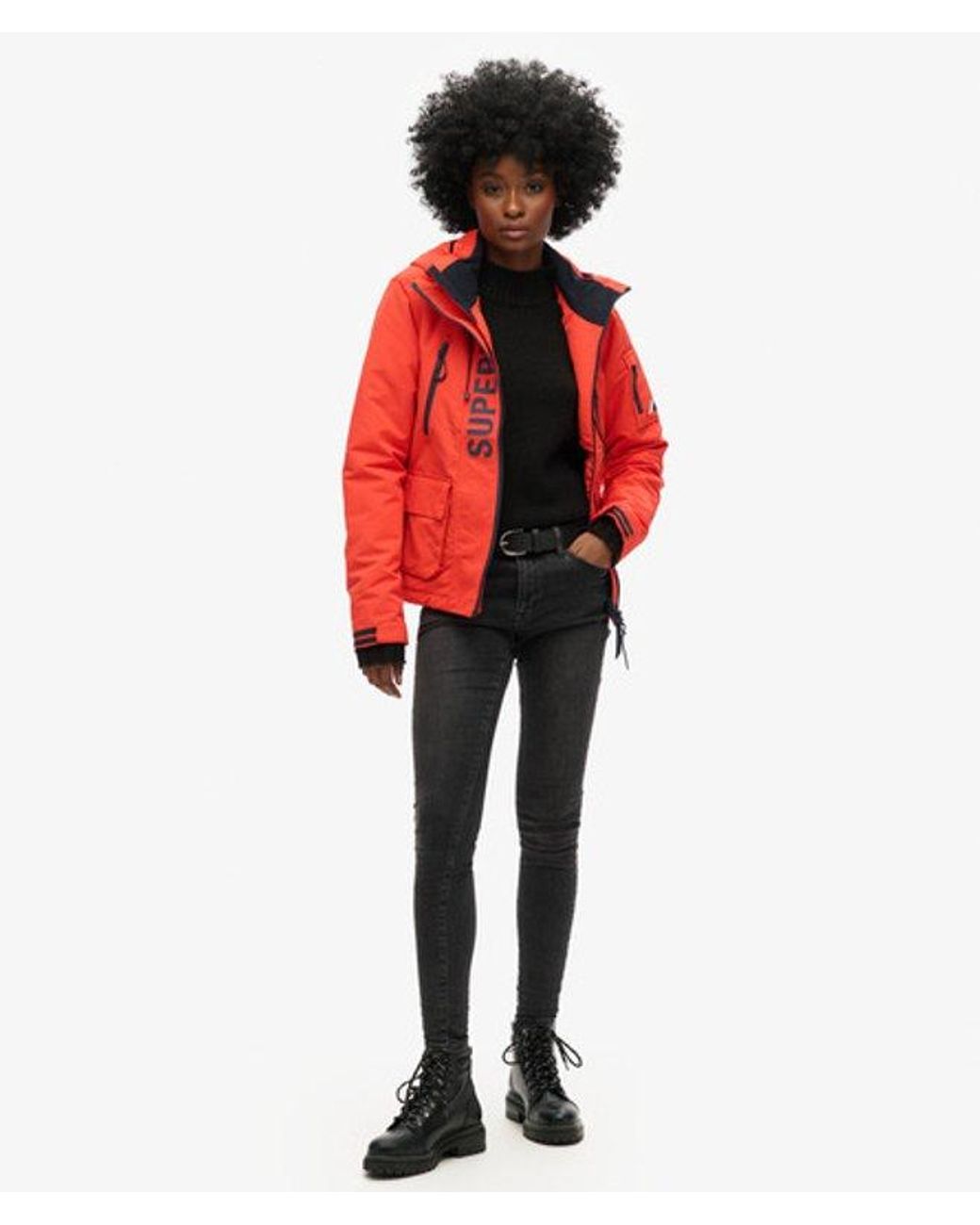 Superdry Red Hooded Ultimate Sd-Windcheater Jacket Bold/Rich