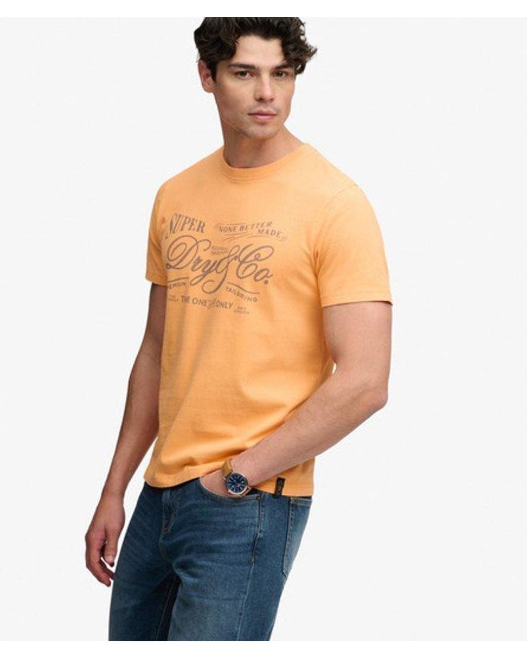 Superdry Blue & Co Vintage Workwear Print T-shirt for men