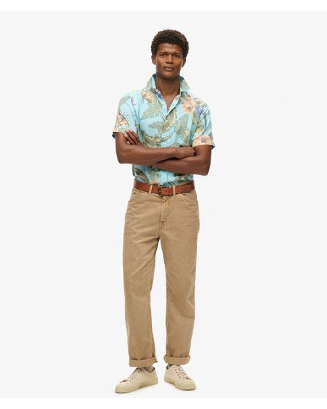 Superdry Blue & Co Hawaiian Shirt for men