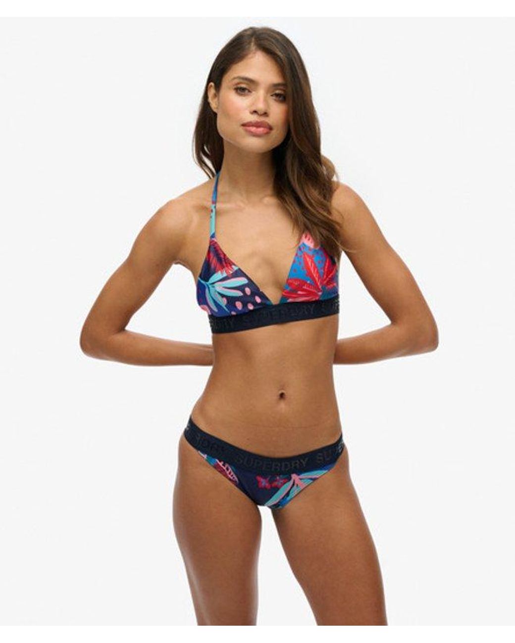 Superdry Red & Co Logo Classic Bikini Bottoms