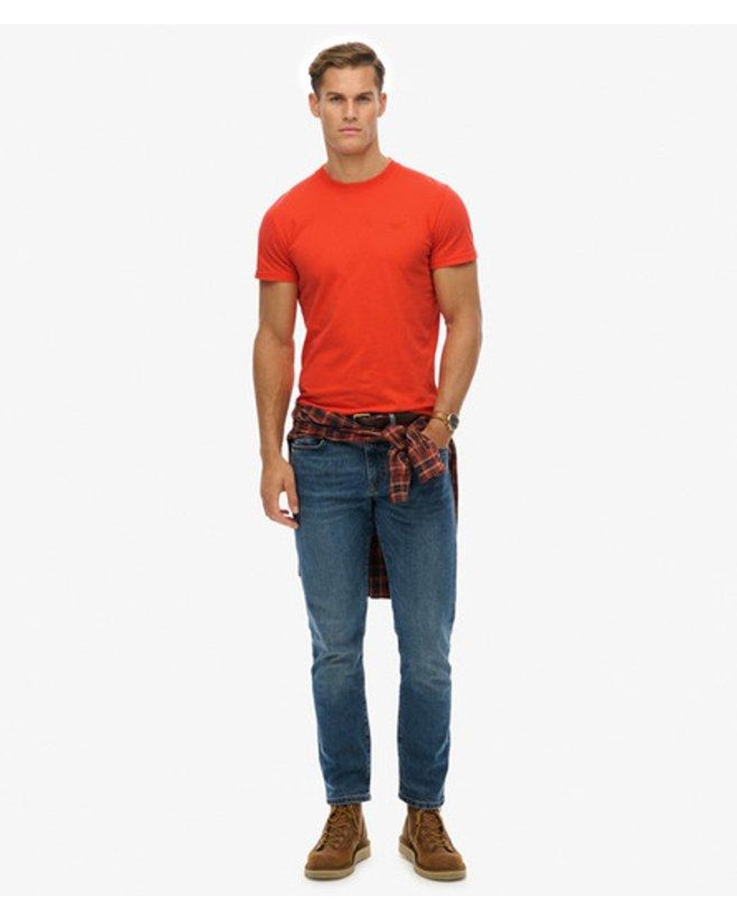 Superdry Red & Co Organic Cotton Essential Logo T-shirt for men