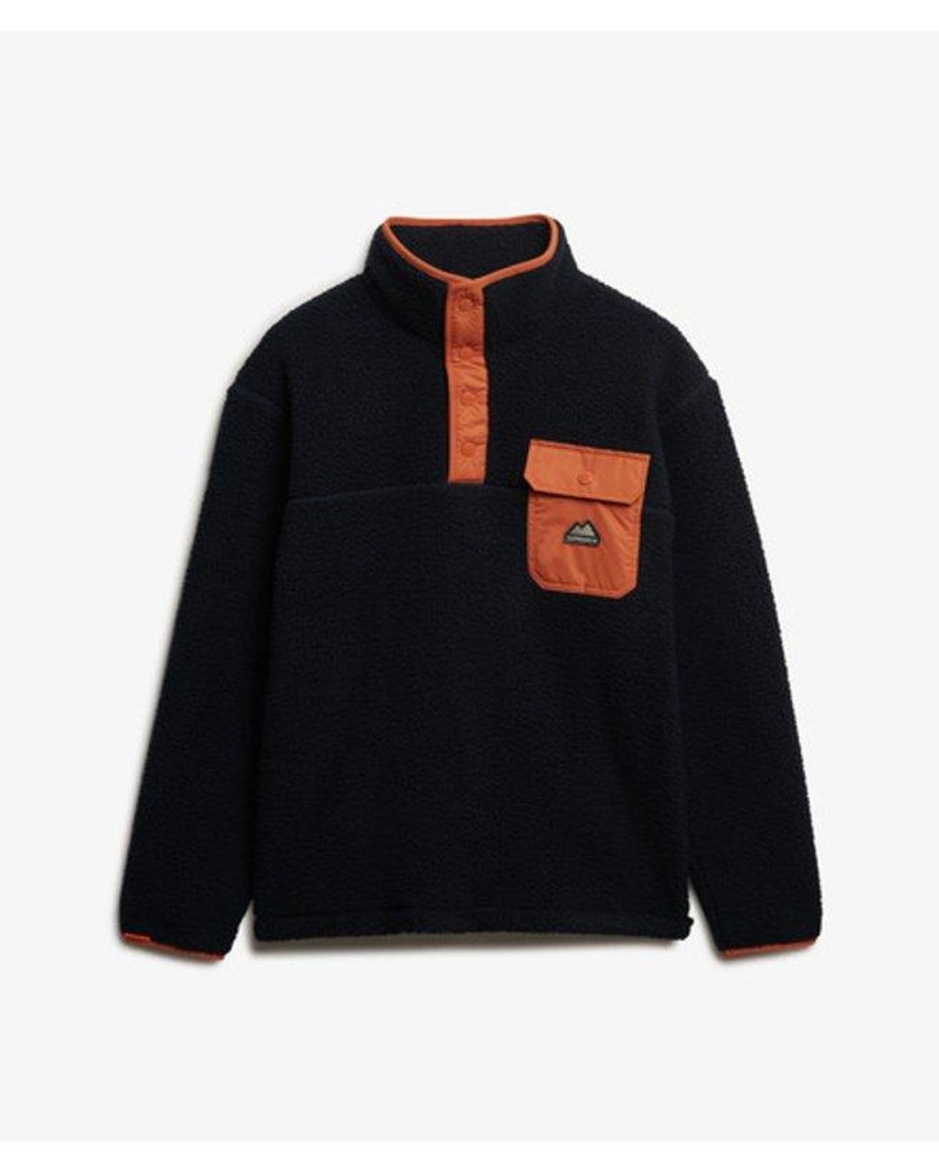 Superdry Blue & Co Fuji Popper Neck Fleece for men