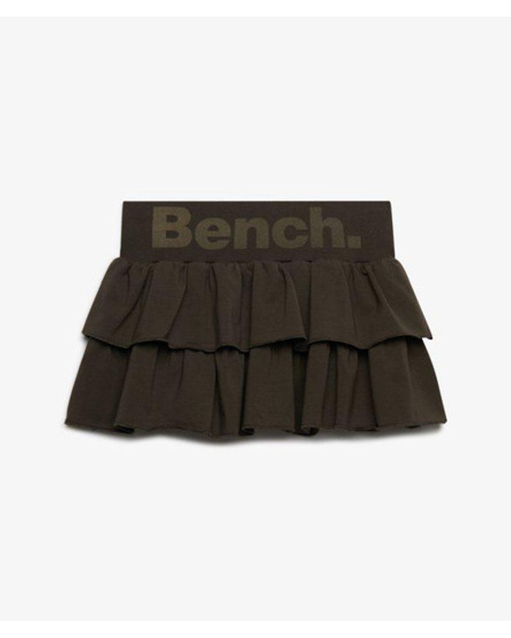 Superdry Black Bench X & Co Bench Low Rise Tiered Skirt