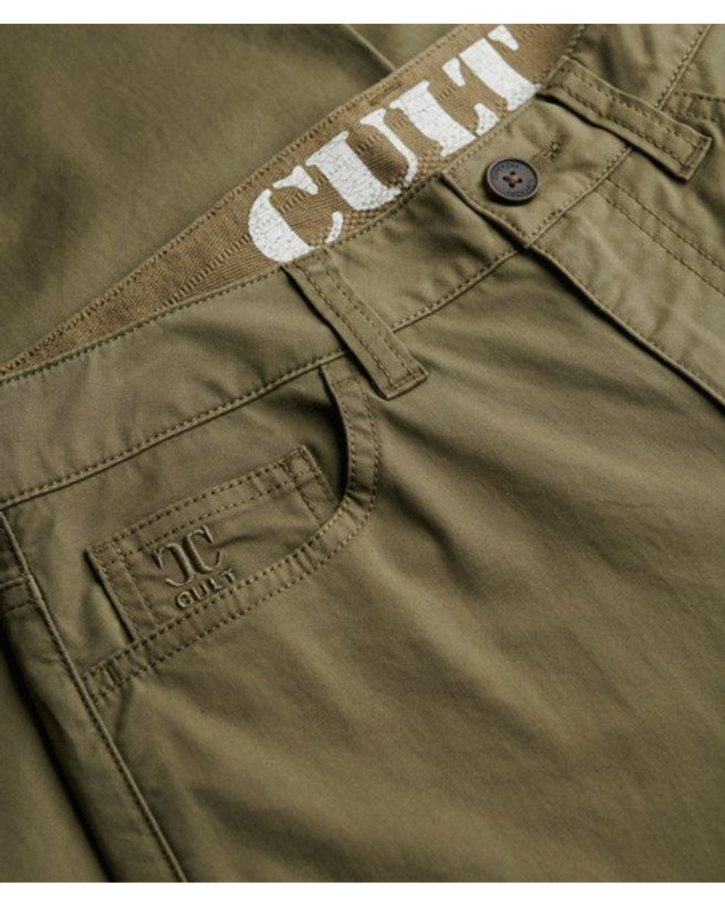 Superdry Green & Co Mid Rise baggy Chino