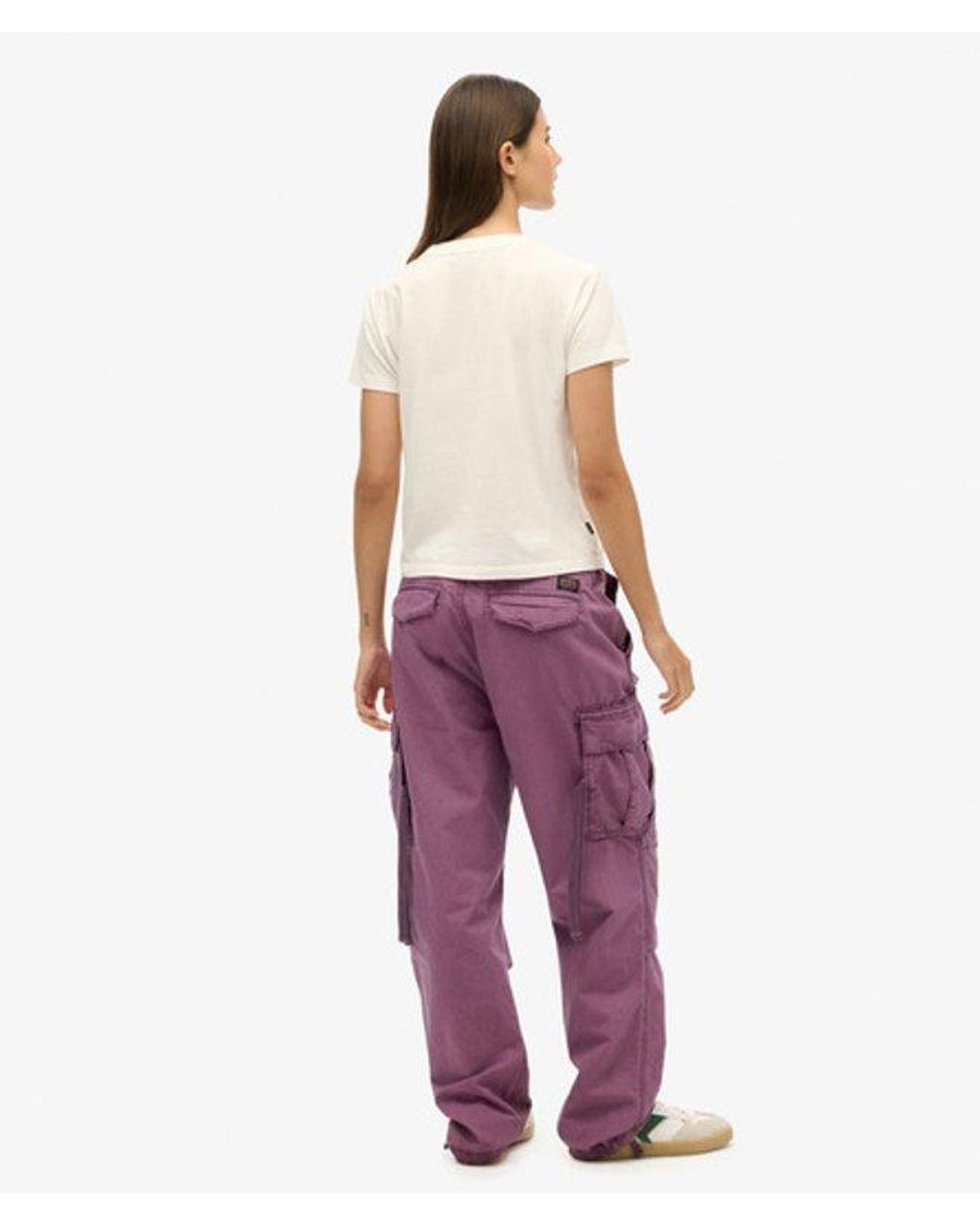 Superdry Red & Co Low Rise Parachute Cargo Pants