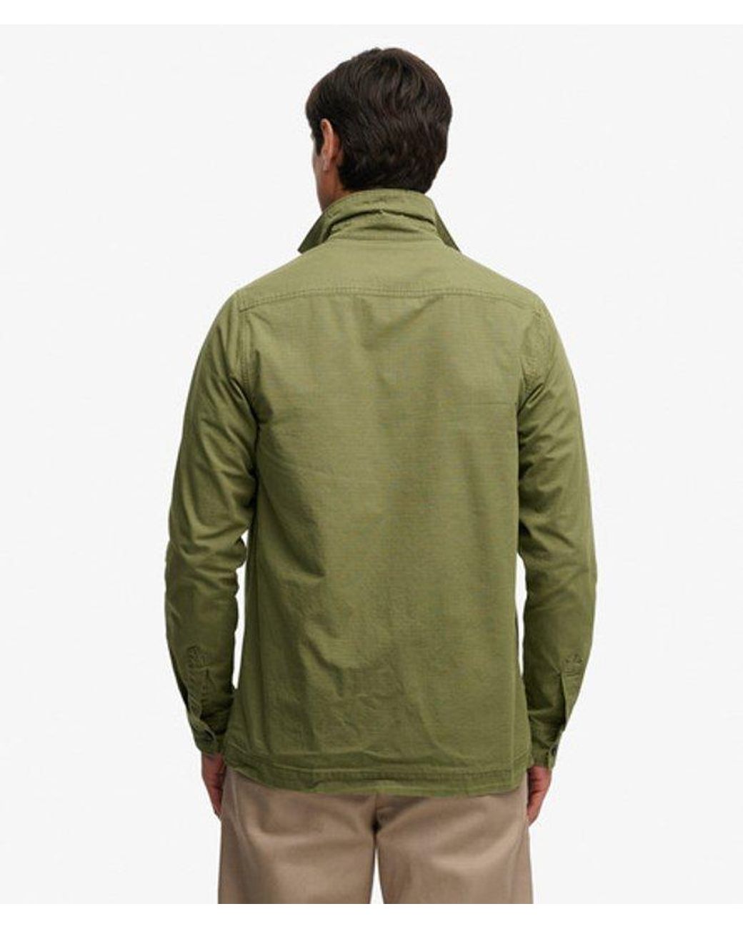 Superdry Military Overhemd Met Lange Mouwen in het Green voor heren