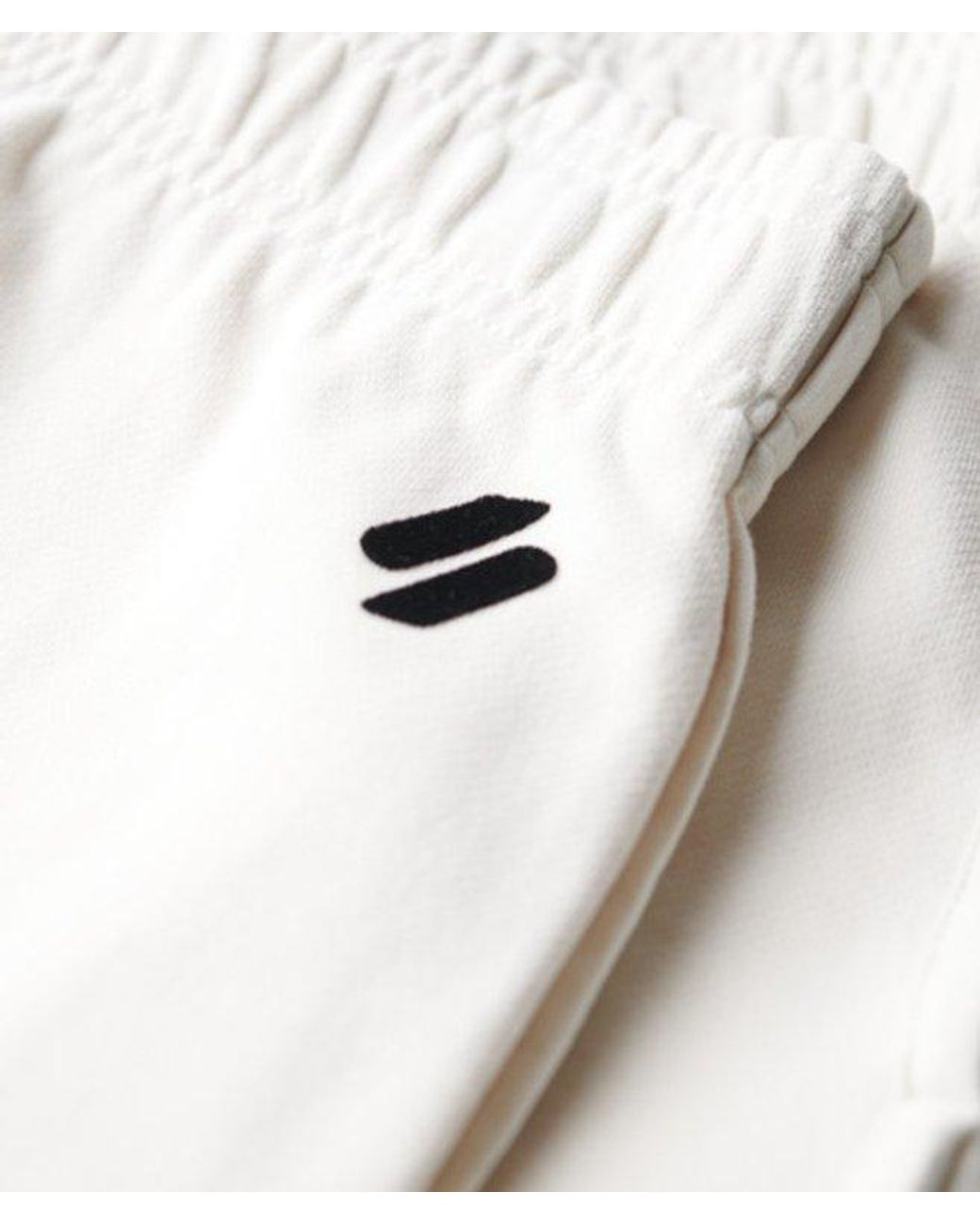 Superdry White Embroidered Sportswear Logo Racer Shorts