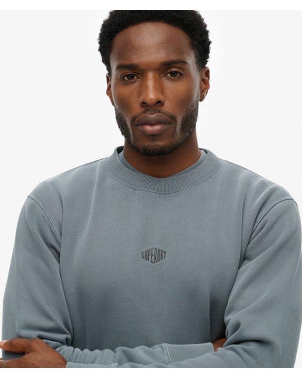 Superdry Gray & Co Micro Logo Crew for men