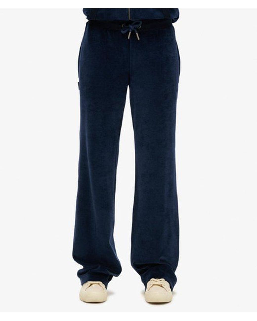 Superdry Blue & Co Velour Wide Leg joggers