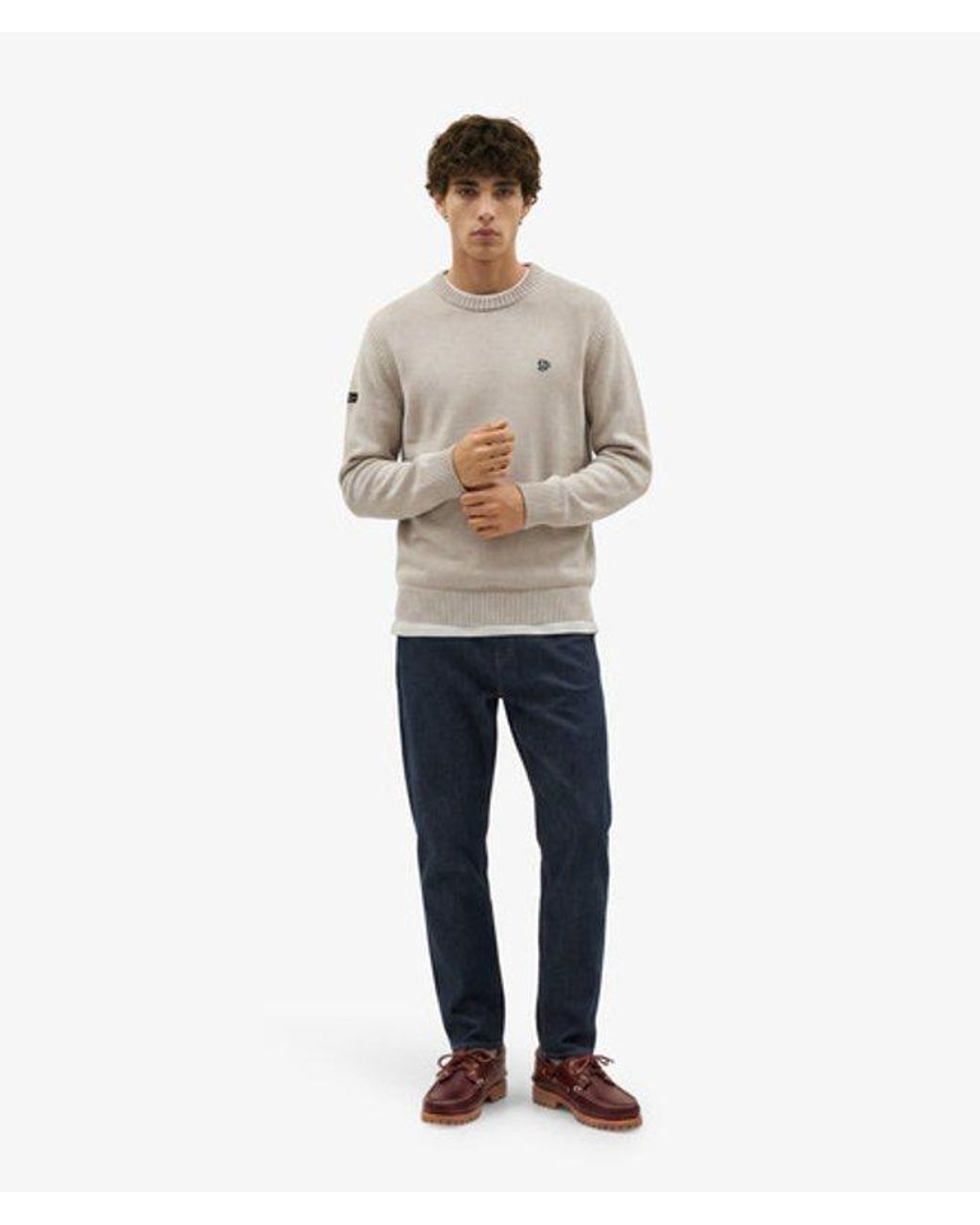 Superdry Gray & Co Preppy Cotton Jumper for men