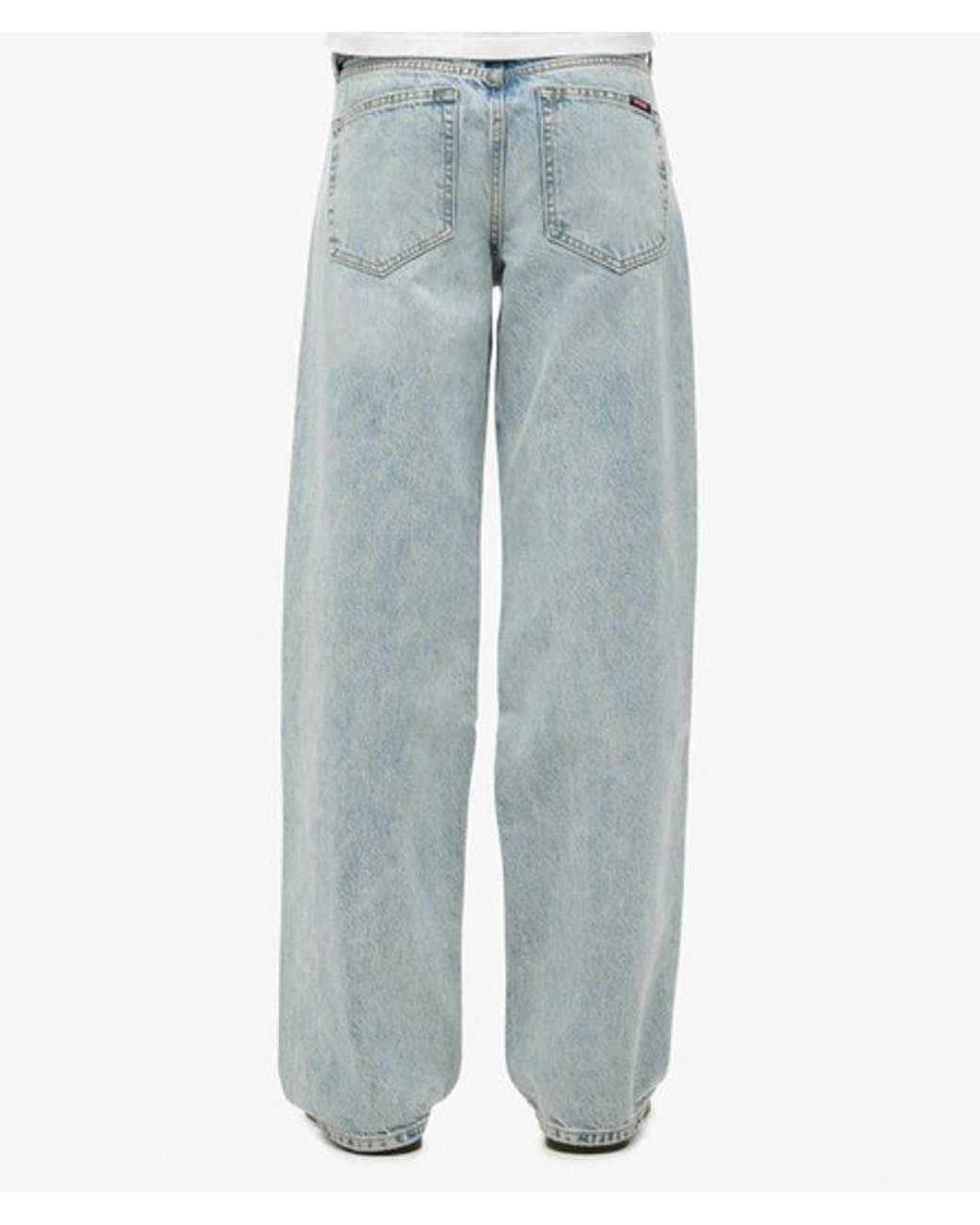 Superdry Blue & Co Mid Rise Wide Leg Jeans