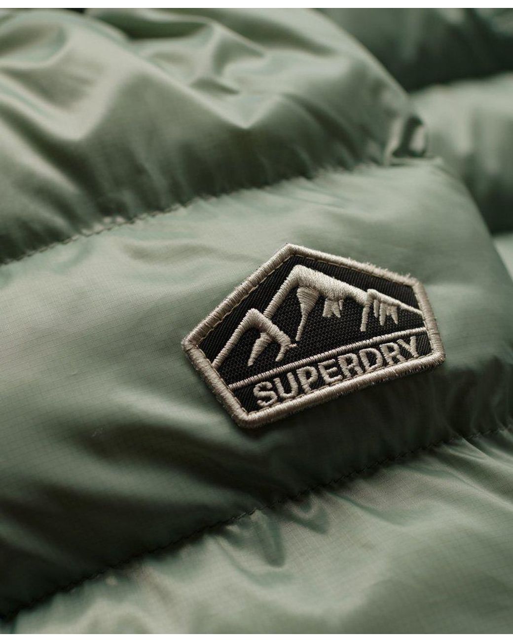 Superdry Hooded Fuji Padded Jacket in Green | Lyst