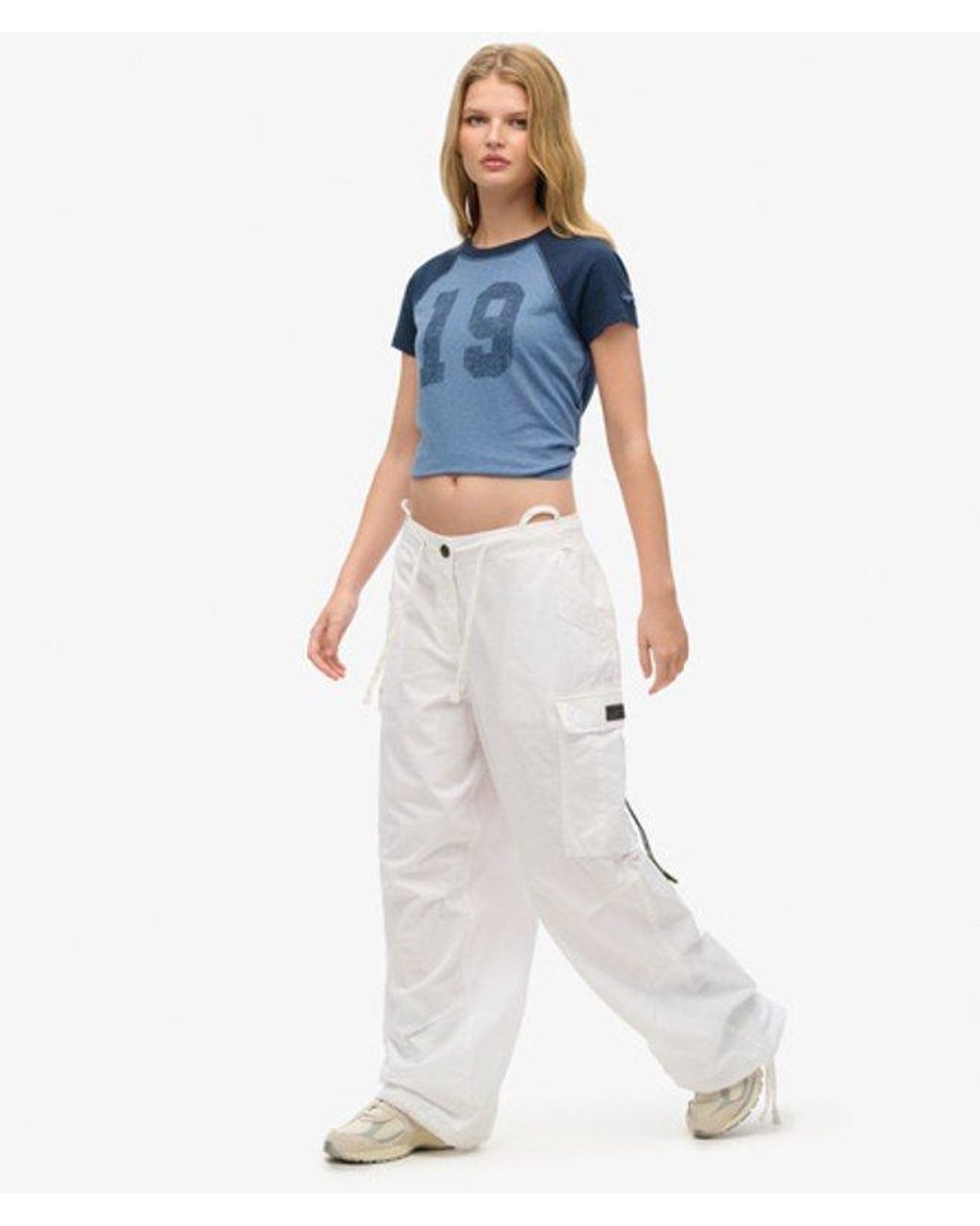 Superdry White & Co baggy Parachute Pants