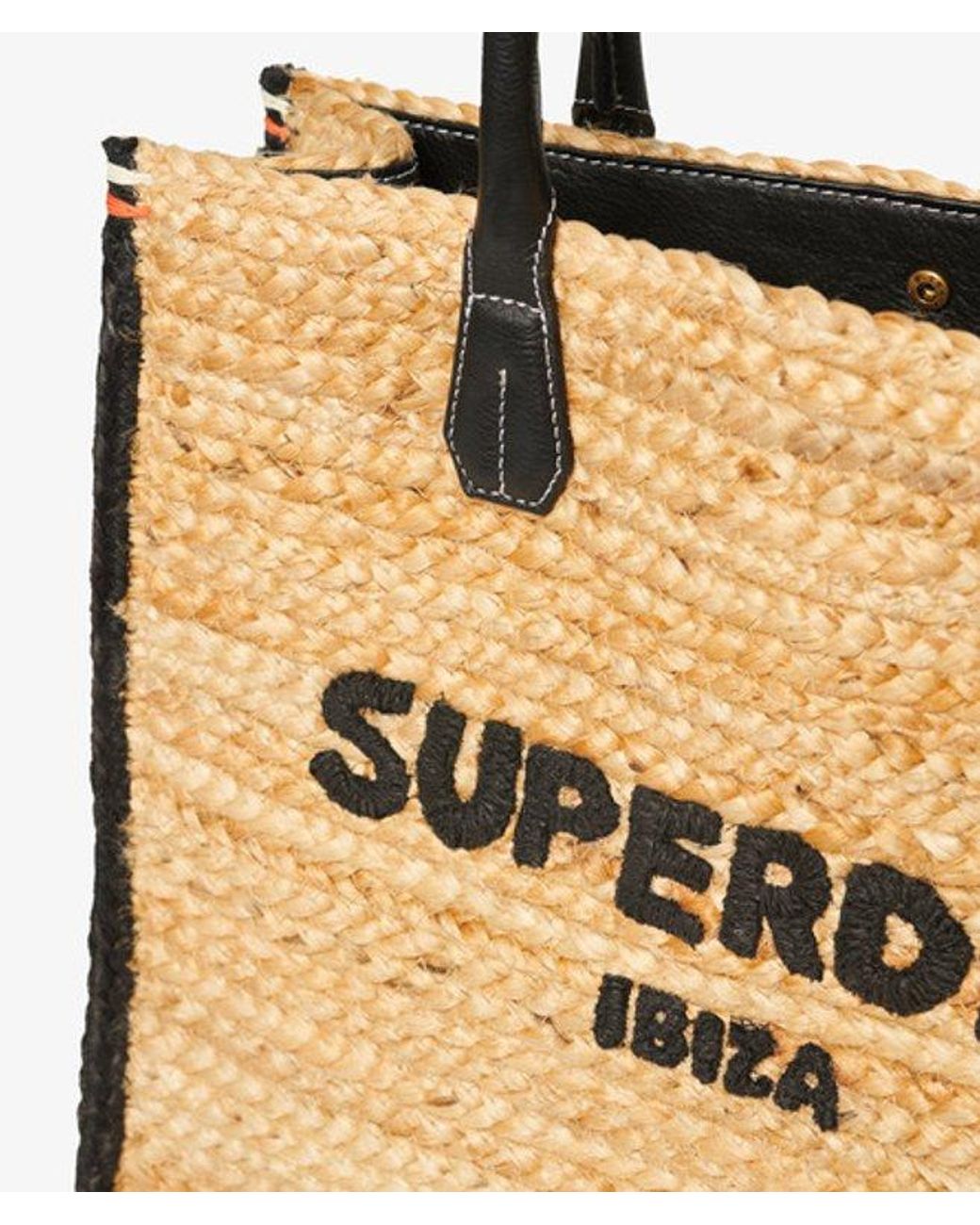 Superdry Natural Raffia Luxe Tote Bag - Size: 1size