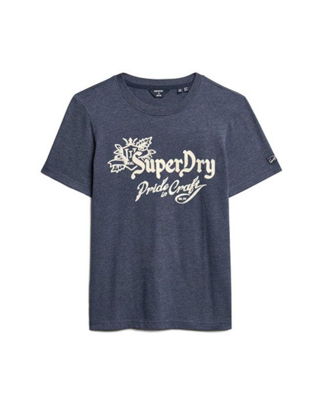 Superdry Blue & Co Vintage Pride In Craft T-shirt