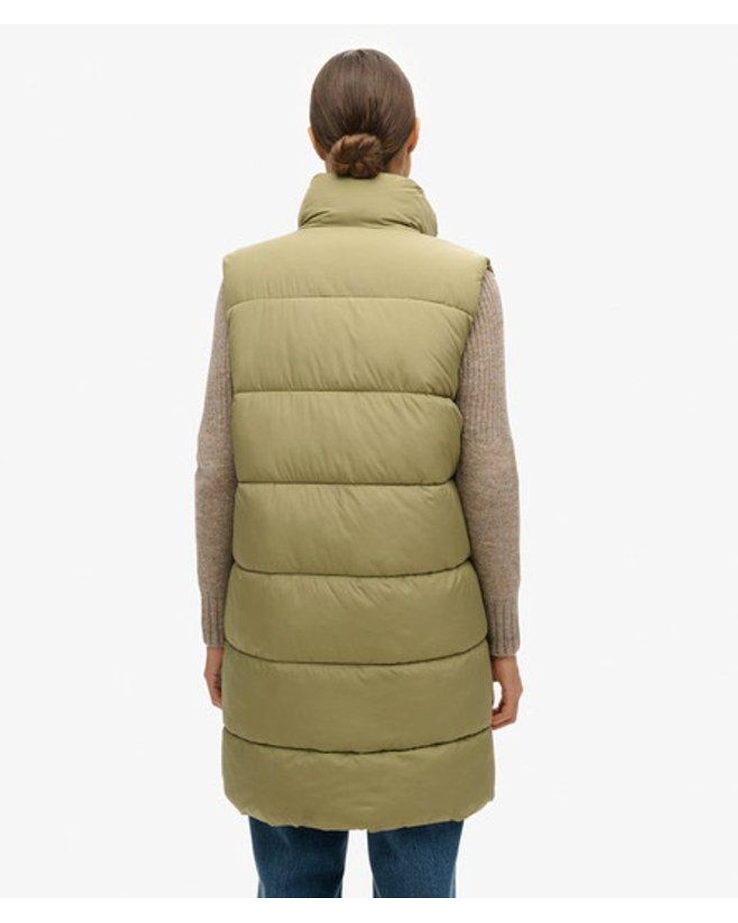 Superdry Green & Co Long Quilted Gilet