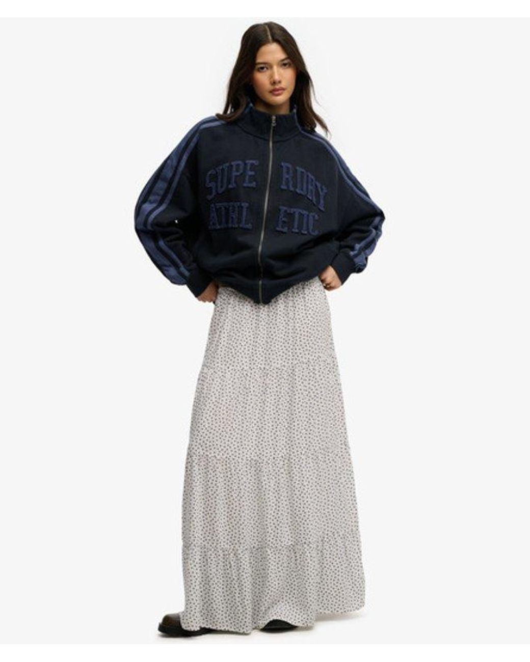 Superdry White & Co Woven Tiered Maxi Skirt