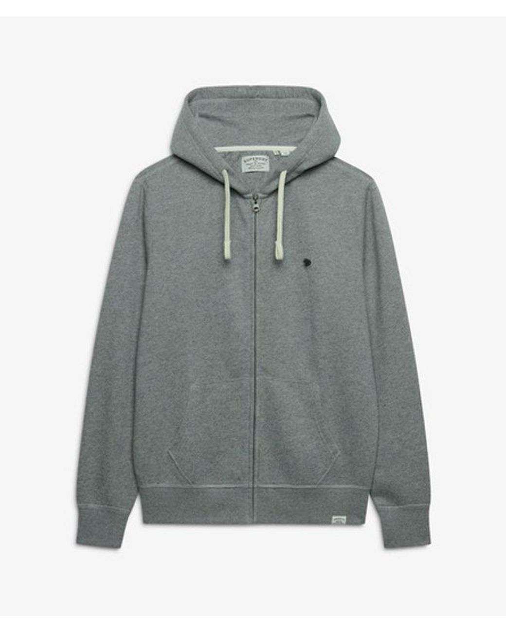 Superdry Brown & Co Monogram Embroidered Zip Hoodie for men