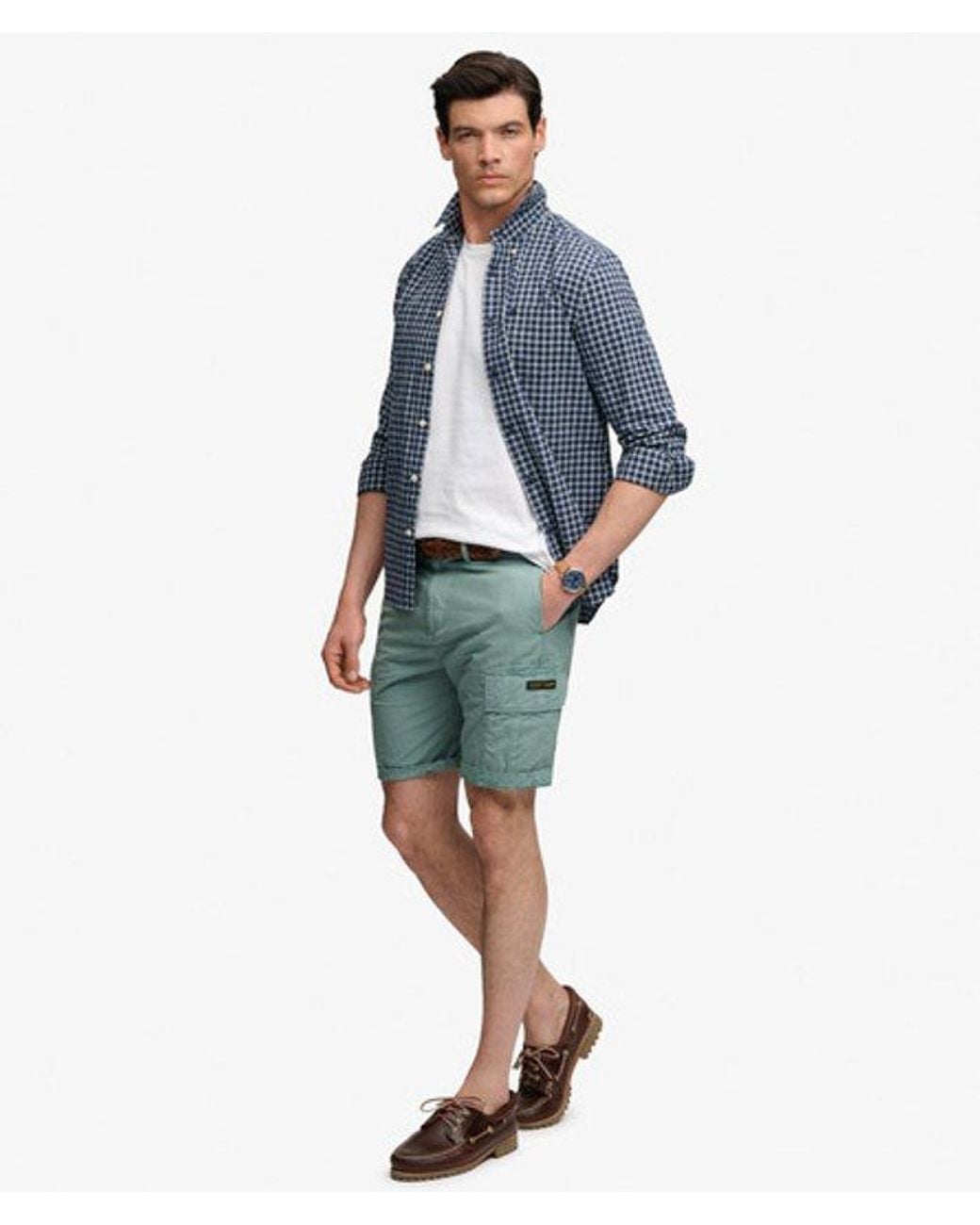Superdry Blue & Co Ripstop Light Cargo Shorts for men