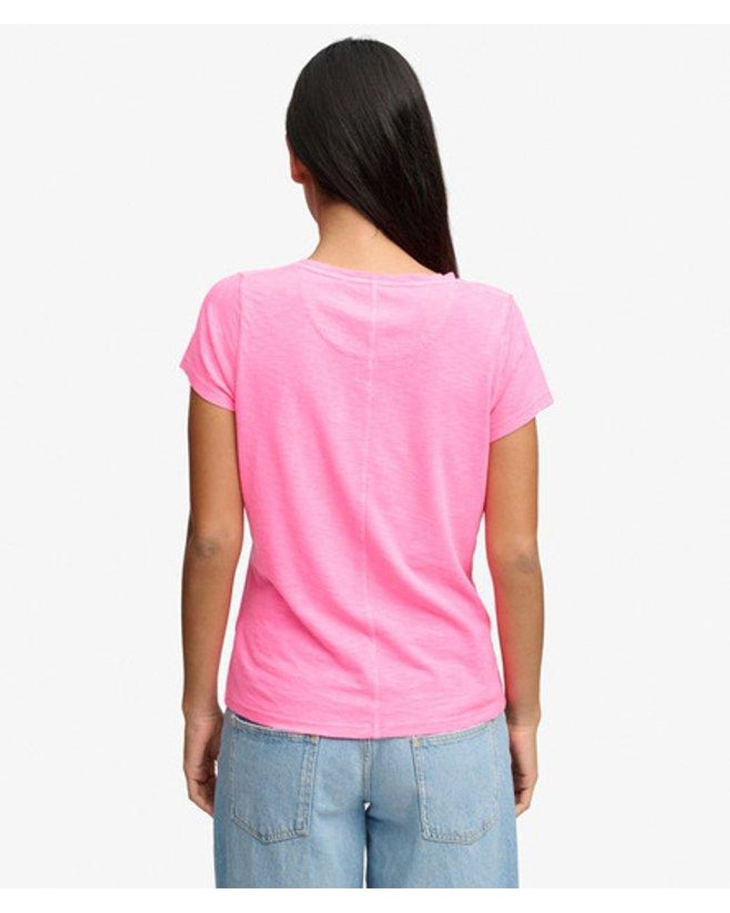 Superdry Pink & Co Studios Scoop Neck T-shirt