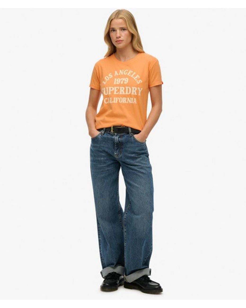 Superdry Orange & Co Surf Logo Fitted T-shirt