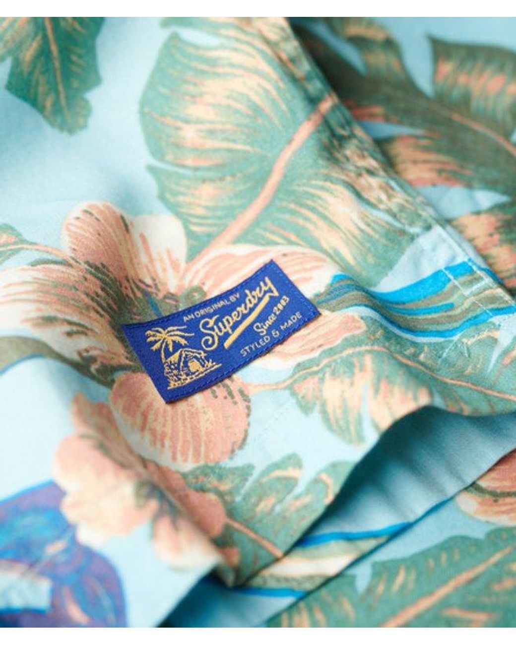 Superdry Blue & Co Hawaiian Shirt for men