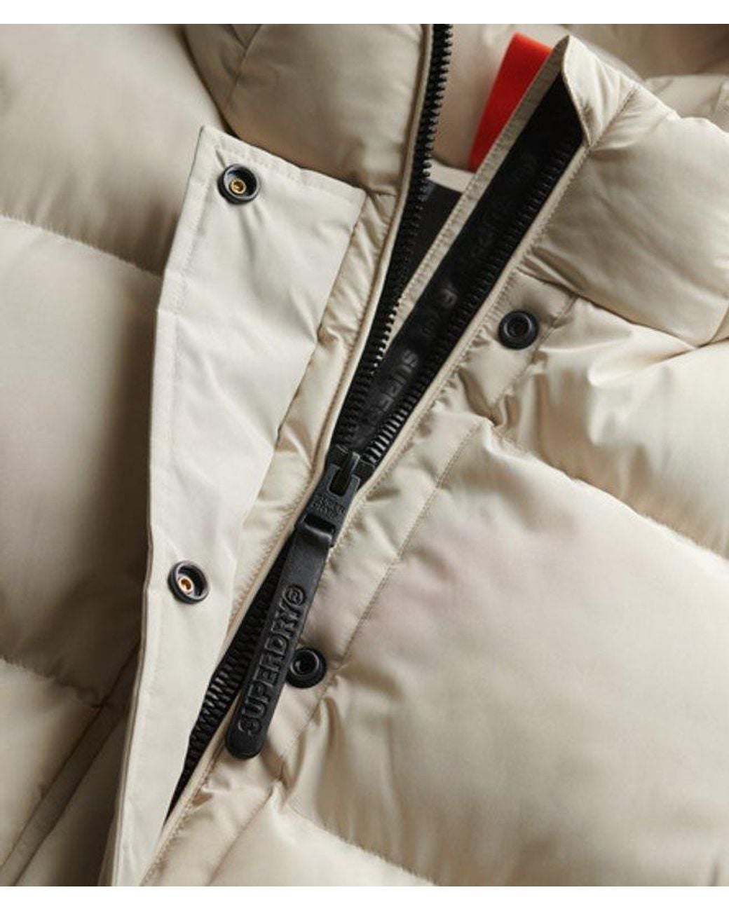Superdry Natural & Co Hooded Mid Length Sports Puffer Jacket
