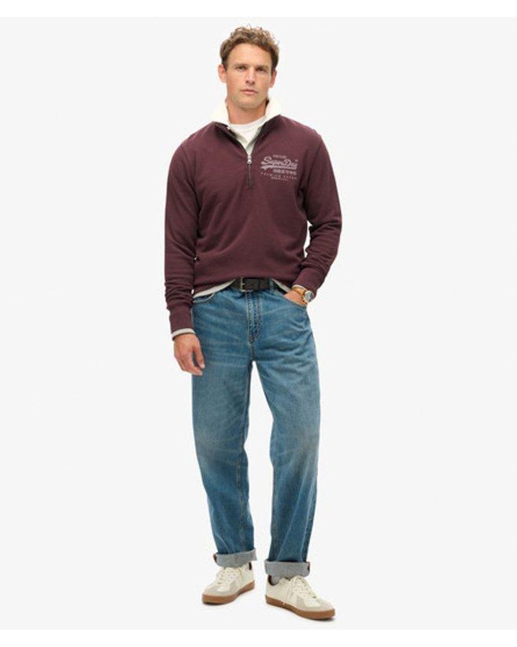 Superdry Red & Co Classic Graphic Half Zip for men