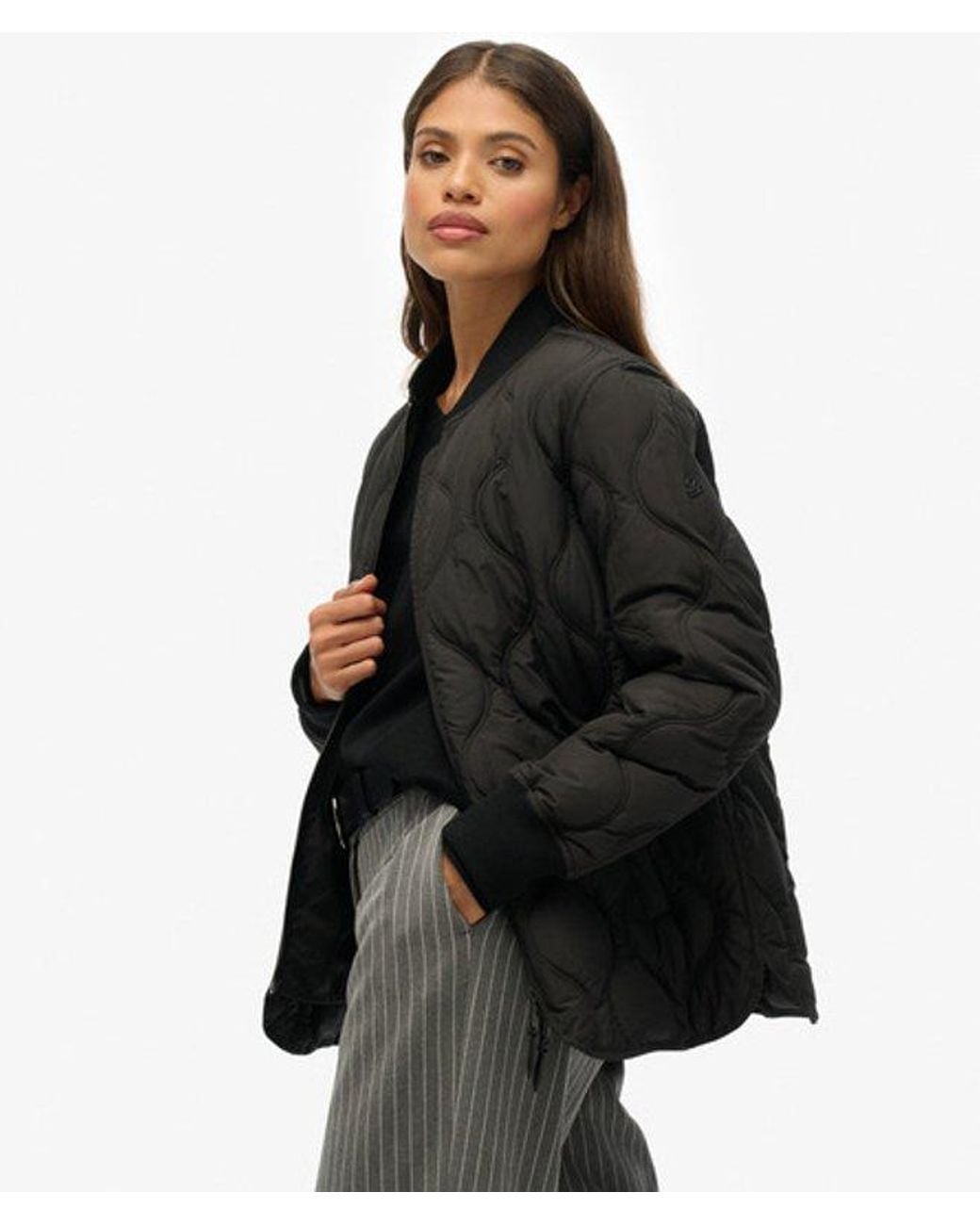 Superdry Black & Co Short Quilted Liner Jacket