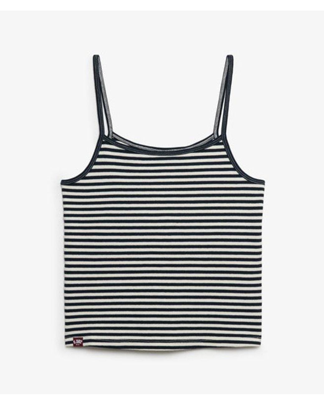 Superdry Blue & Co Athletic Essentials Stripe Cami Top