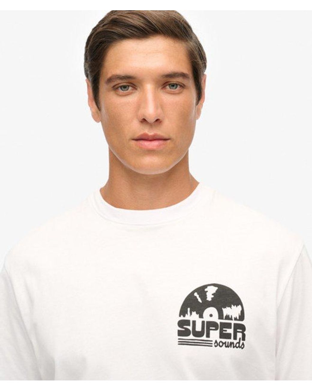 Superdry White & Co Record Label Oversized T-shirt for men