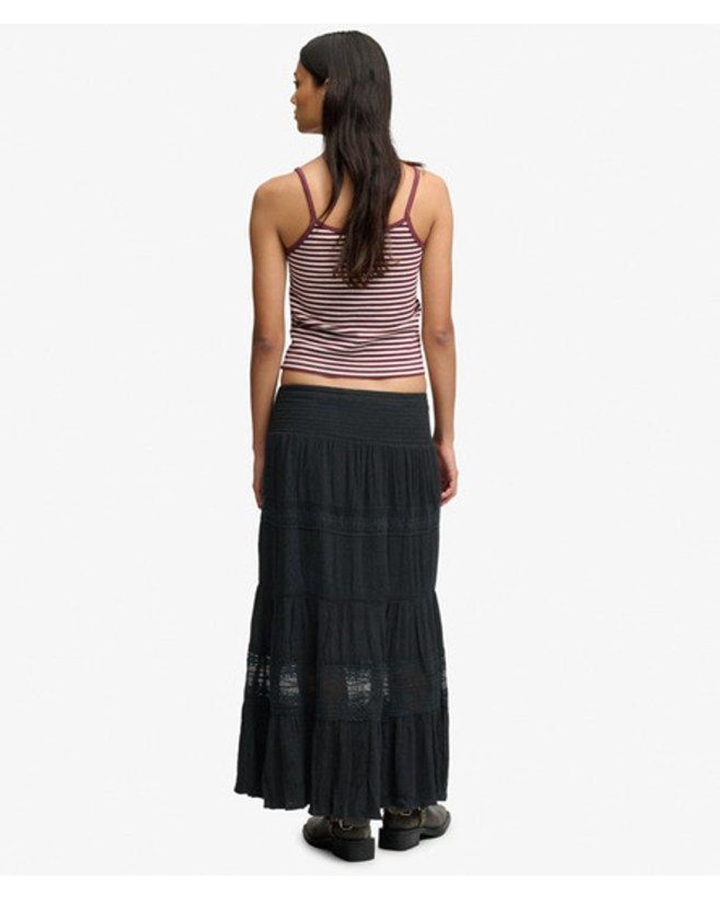 Superdry Black & Co Ibiza Maxi Skirt