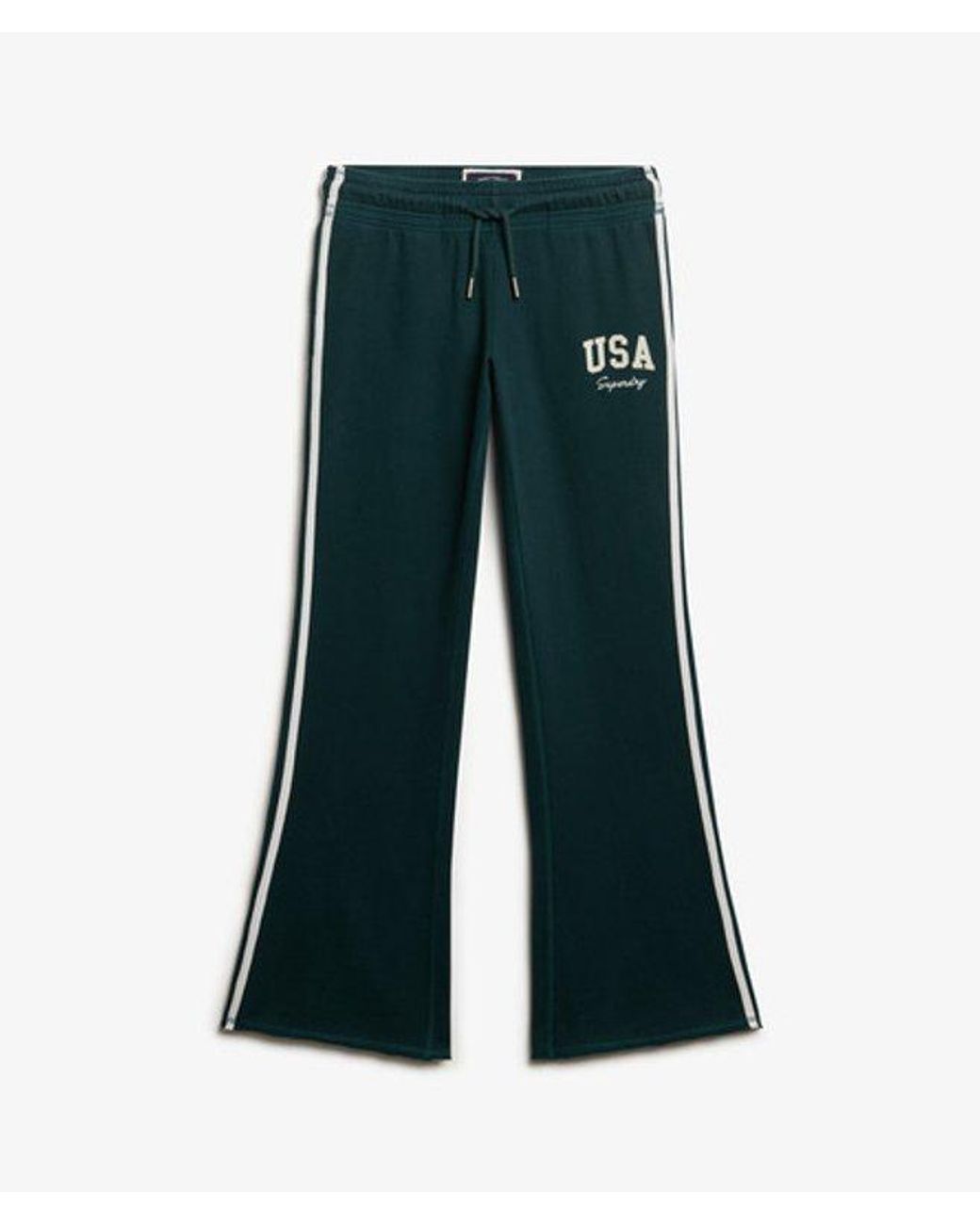 Superdry Blue Athletic Essentials Stripe Flare Joggers