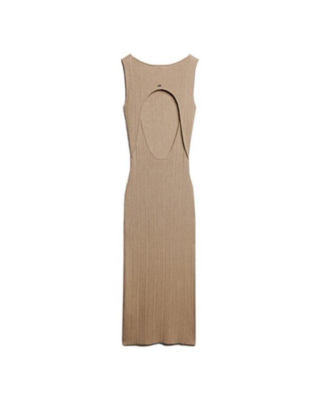 Superdry Natural & Co Rayon Backless Knitted Midi Dress
