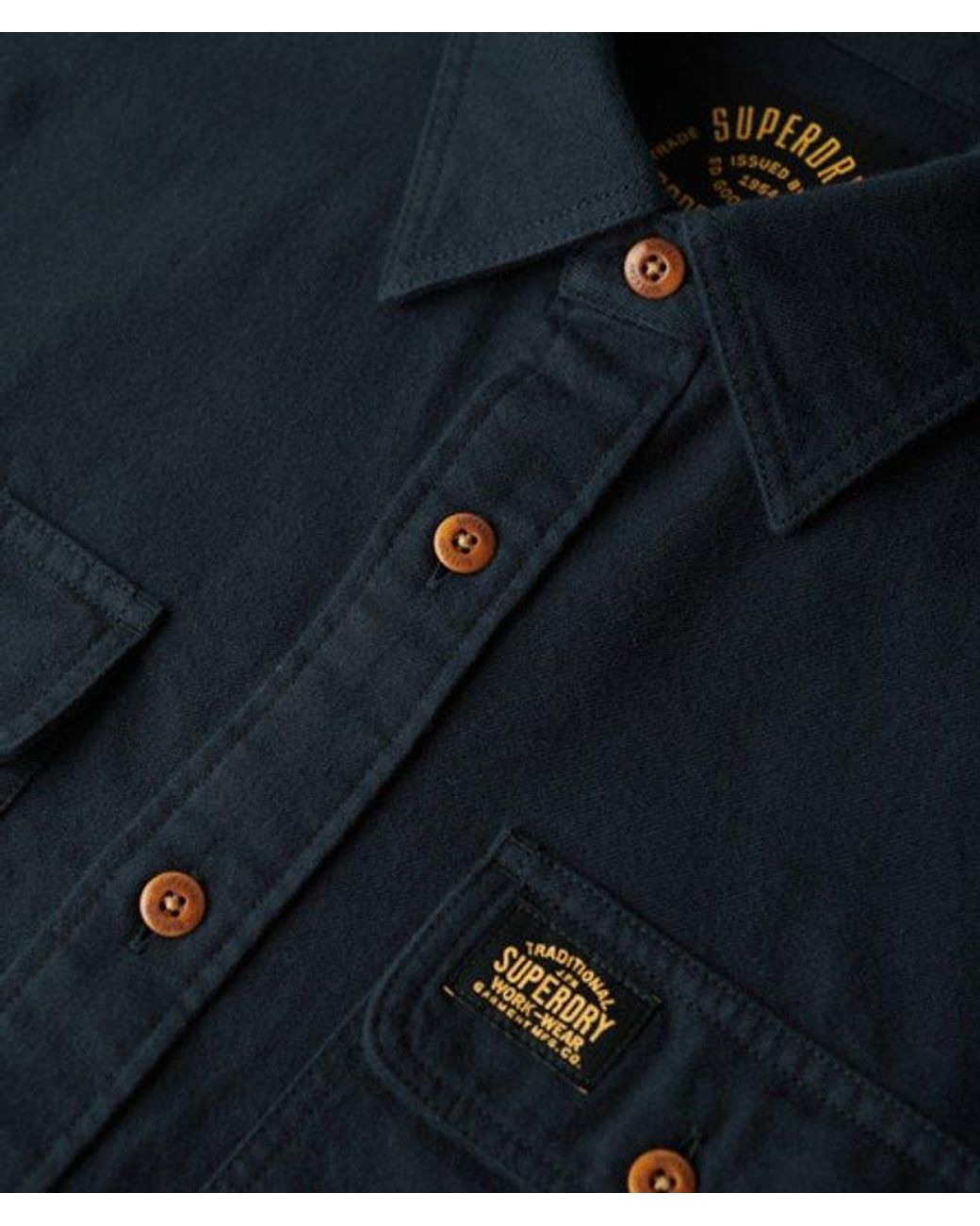 Superdry Blue Trailsman Relaxed Fit Overshirt for men