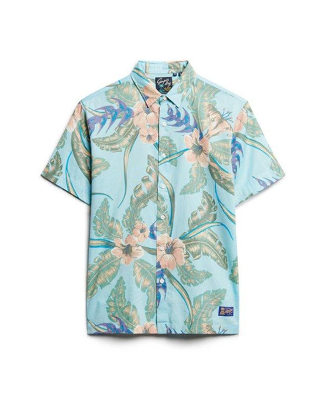 Superdry Blue & Co Hawaiian Shirt for men