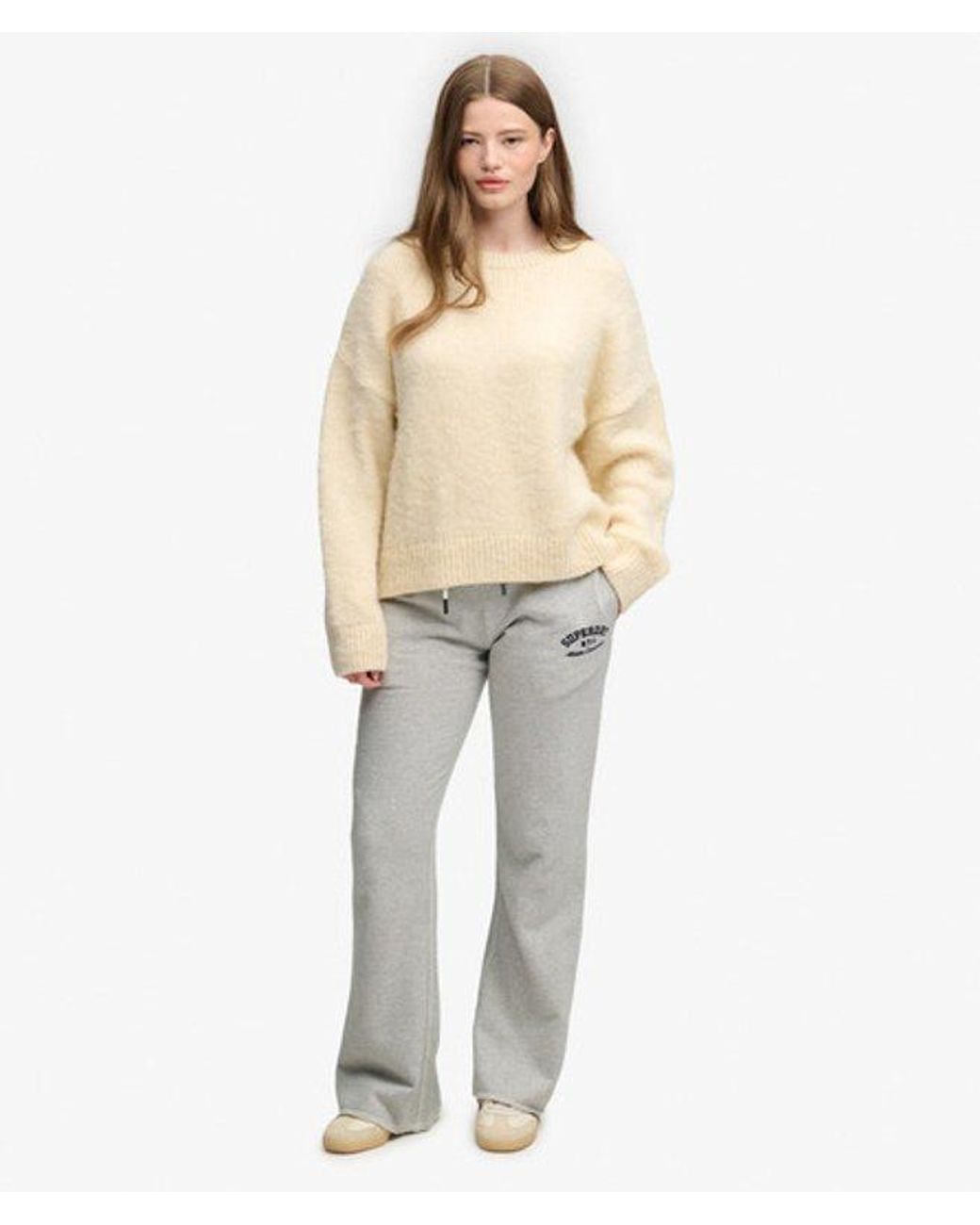 Superdry Natural & Co Athletic Embroidered Flare joggers