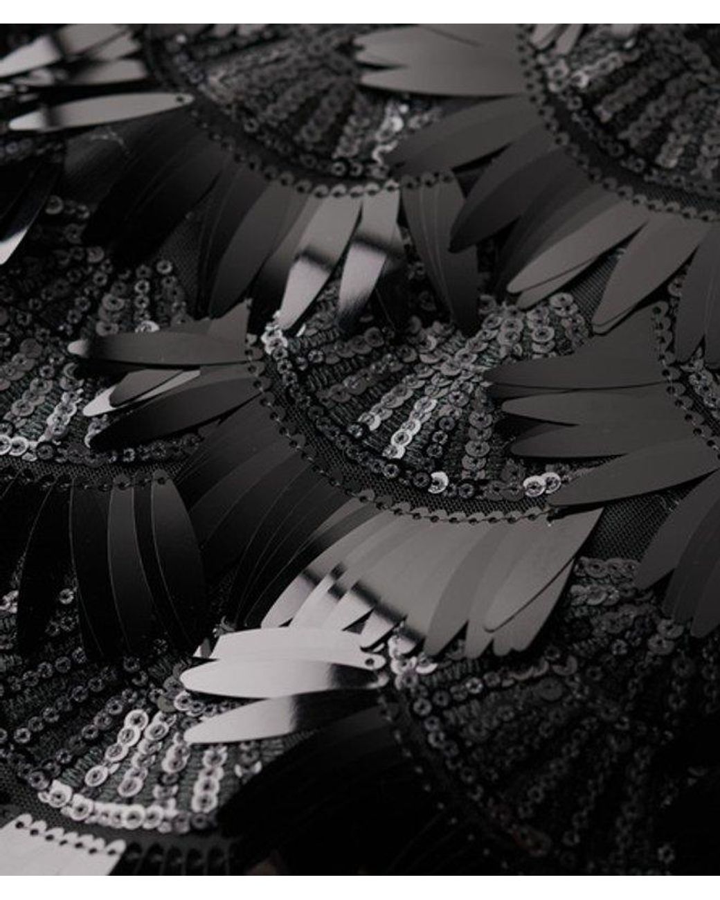Superdry Black A-line Fringe Sequin Dress
