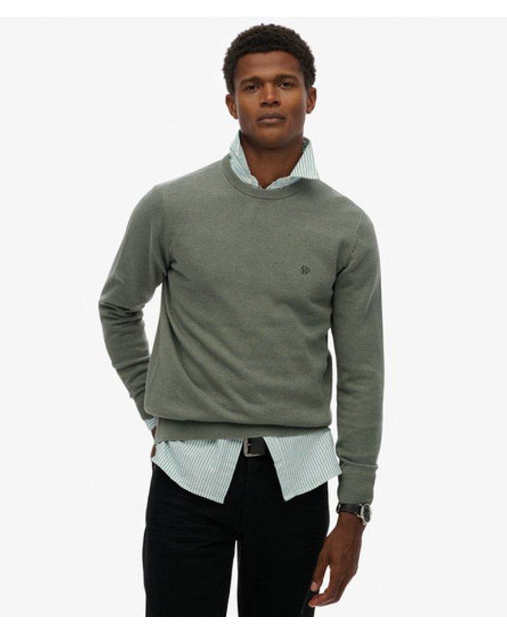 Superdry Green & Co Essentials Cotton Jumper for men