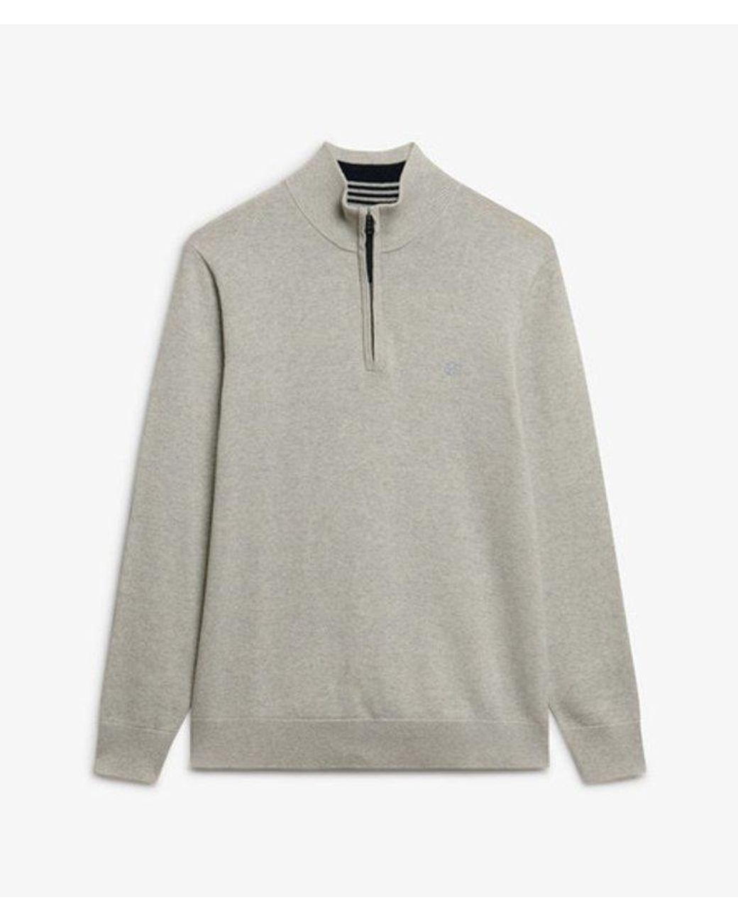 Superdry Natural & Co Essentials Cotton Half Zip Jumper for men