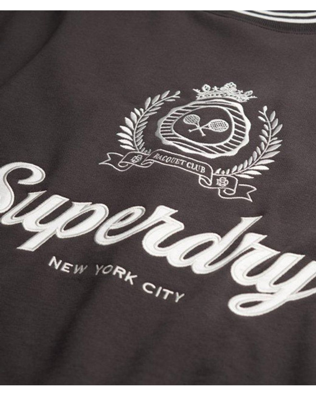 Superdry Black & Co Country Club Loose Crew Sweatshirt