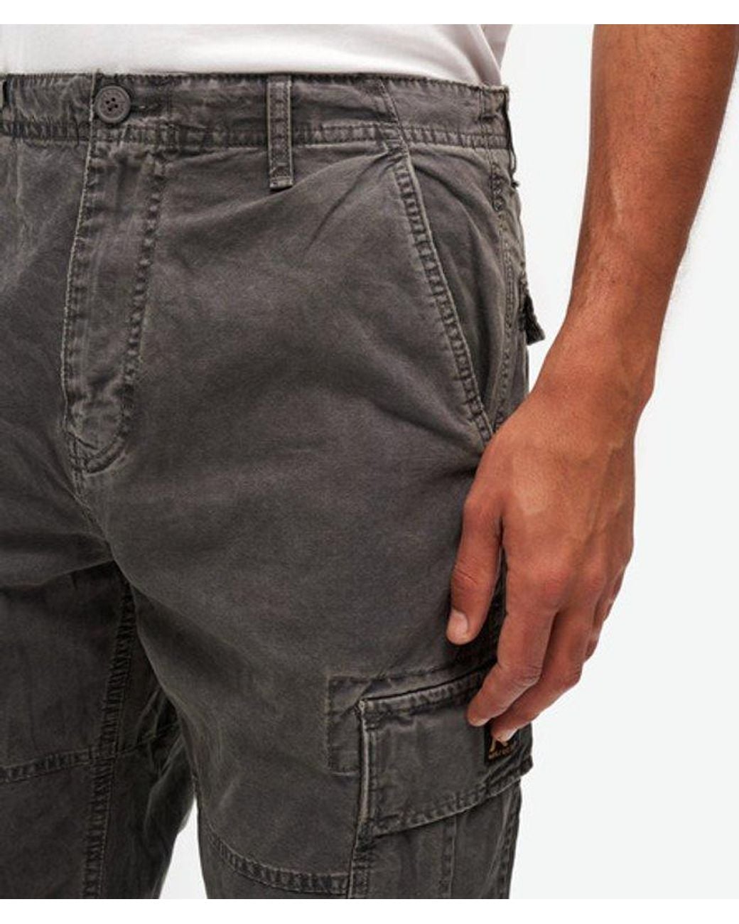 Superdry Gray & Co Organic Cotton baggy Cargo Pants for men