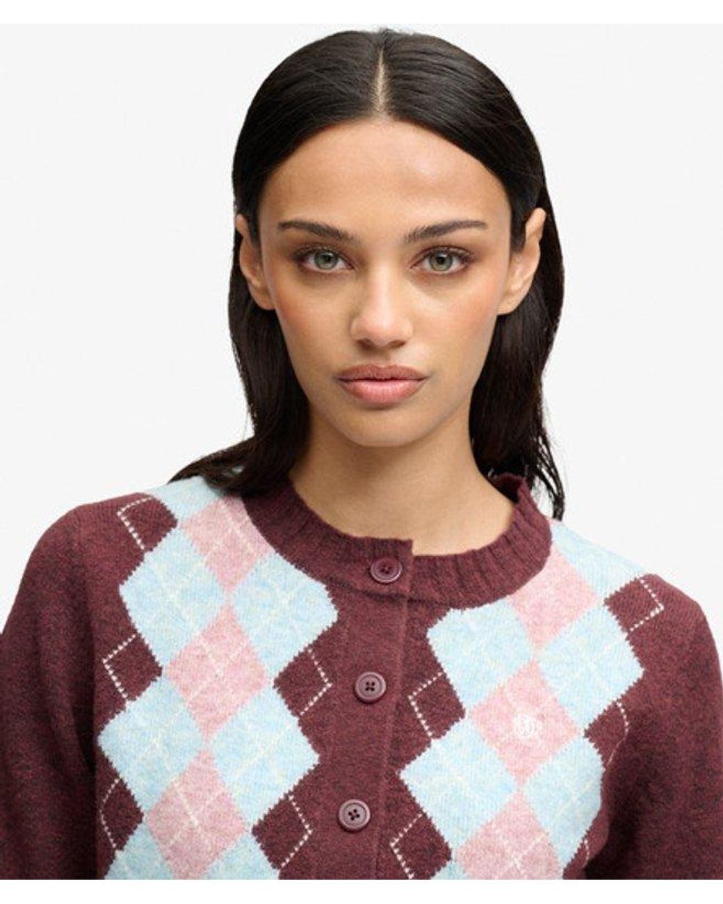 Superdry Argyle Vest in het Red
