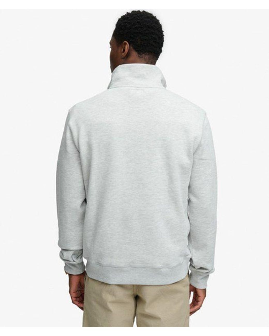 Superdry Gray & Co Athletic Essentials Half Zip Sweatshirt for men